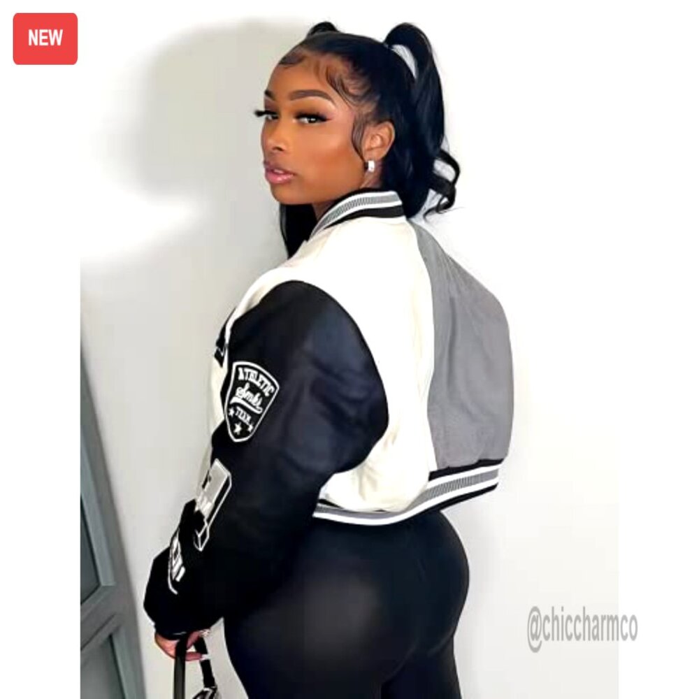 Lightweight Varsity Jacket Button Down Shirt Oute… - image 2